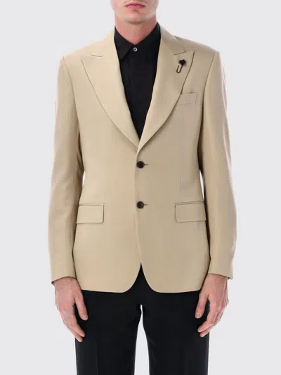 Lardini Jacket Men Color Sand In Multi