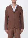 Lardini Man Knitted Jacket In Brown
