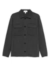 Lardini Buttoned Flap-pocket Shirt Jacket In Gray