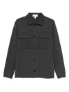 Lardini Buttoned Flap-pocket Shirt Jacket In Gray