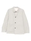 Lardini Wool And Cashmere-blend Overshirt In Gray