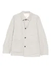 Lardini Wool And Cashmere-blend Overshirt In White