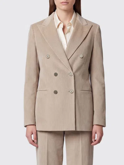 Lardini Jacket Woman Color Ivory In Animal Print