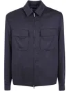 Lardini Zip-up Flap-pocket Jacket In Blue