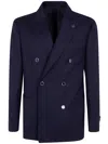 Lardini Jacket Wool Blue "roma" In Blue