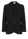 Lardini Single Breasted Jacket With Broad Peak Lapels In Black