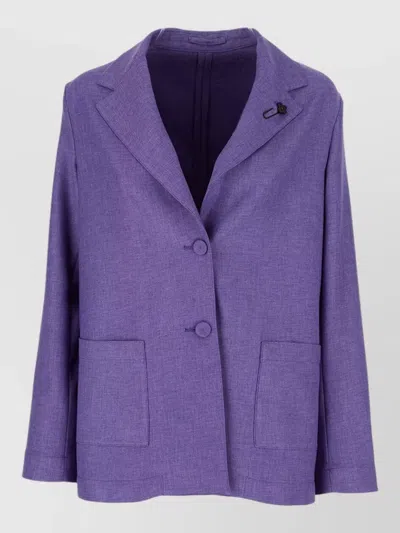 Lardini Jackets And Vests Notch Lapel Design In Purple