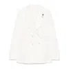 Lardini Double-breasted Blazer In Beige