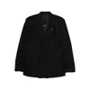 Lardini Double-breasted Blazer In Black