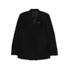 Lardini Double-breasted Suit In Black