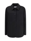 Lardini Black Fleece Wool Clothing In Black