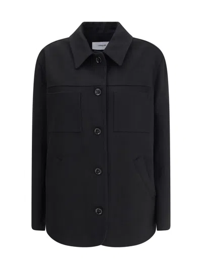 Lardini Buttoned-up Jacket In Black