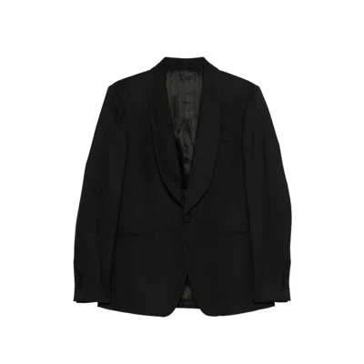 Lardini Shawl-collar Single-breasted Jacket In Black