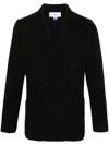 Lardini Peak-lapel Double-breasted Blazer In Black