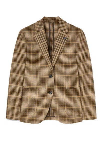 Lardini Jackets In Black/beige