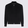 Lardini Wool Zip-front Bomber Jacket In Black