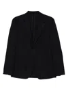 Lardini Patch-pocket Single-breasted Blazer In Black