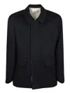 Lardini Virgin Wool Overshirt In Blue