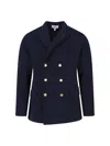 Lardini Double-breasted Jacket Flap Pockets In Blue