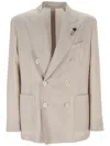 Lardini Single-breasted Blazer In Neutral