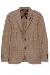 Lardini Houndstooth Jacket In Brown