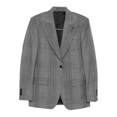 Lardini Single-breasted Suit In Gray