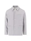 Lardini Versatile Jacket With Chest And Side Pockets In Gray