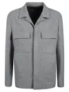 Lardini Cargo Concealed Jacket In Gray