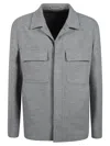 Lardini Cargo Concealed Jacket In Multicolor