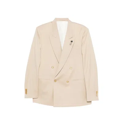 Lardini Double-breasted Blazer In Pink
