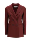 Lardini Double-breasted Blazer In Brown