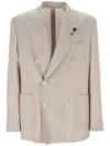 Lardini Single-breasted Blazer In Neutral