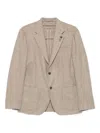 Lardini Patch-pocket Two-button Jacket In Gold