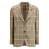 Lardini Checked Twoo-button Blazer In Multi