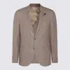 Lardini Tailored Jacket Featuring Front Pockets In Brown