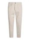 Lardini Button-fly Cotton Jeans In Sand