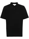 Lardini Logo-embroidered Cotton Polo Shirt In Black