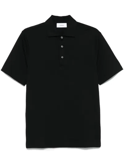Lardini Jersey Polo Shirt In Black