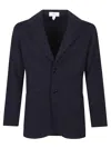 Lardini Tailored Knit Jacket In Deep Navy In Blue