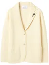 Lardini Tailored Knit Blazer Notch Lapel In Neutral