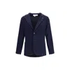 Lardini Blue Jacket With Classic Lapels And Button Fastening In Cotton Man In Blue