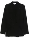 Lardini Double-breasted Patch-pocket Jacket In Black