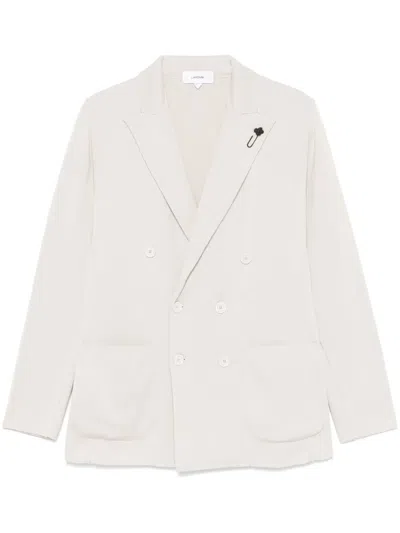 Lardini Knitted Blazer In Neutrals