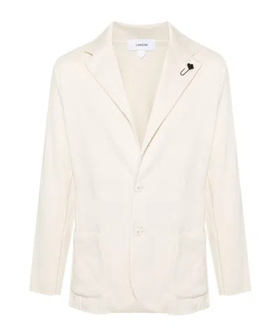Lardini Knitted Cotton Blazer In White