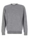 Lardini Knitted Crew-neck Jumper In Grey