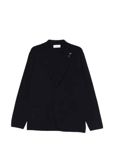 Lardini Knitted Jacket In Blue