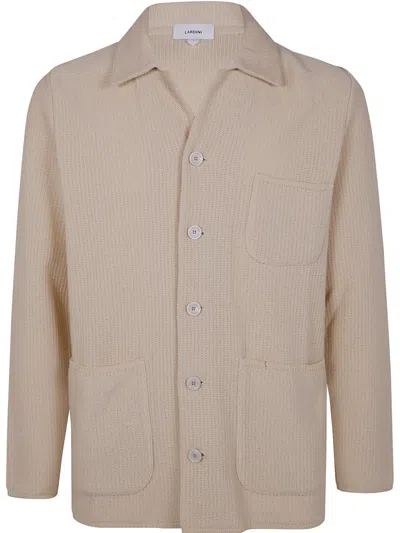 Lardini Knitted Jacket In Neutrals