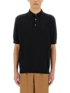 Lardini Knitted Polo. In Black