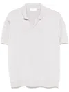 Lardini Knitted Polo Shirt In Neutrals