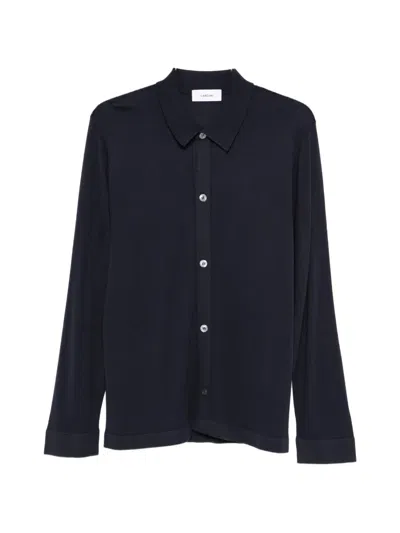 Lardini Shirt Long Sleeves Cuff Detailing Straight Collar In Blue